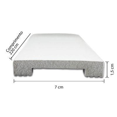 GUARNIÇÃO LISO POLESTIRENO 7CMX1,5CMX220CM