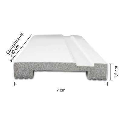 GUARNIÇÃO FRISADO POLESTIRENO 7CMX1,5CMX220CM